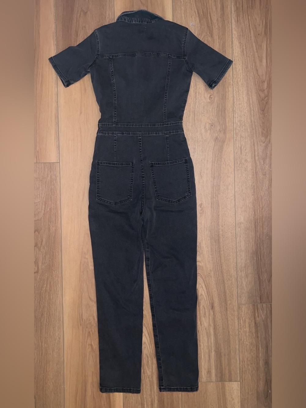 aerie - Black Denim Jumpsuit - Picture 2 of 5